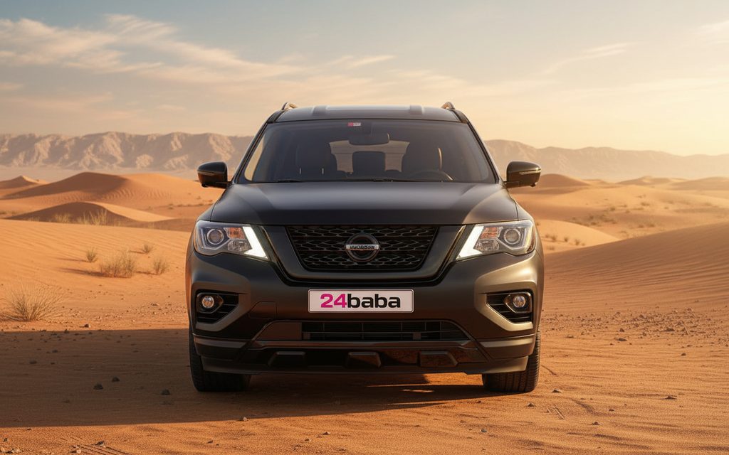 Nissan Pathfinder 2020 Black front view with headlights