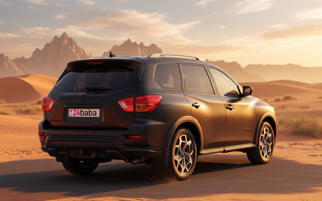 Nissan Pathfinder 2020 Black rear view showing taillights