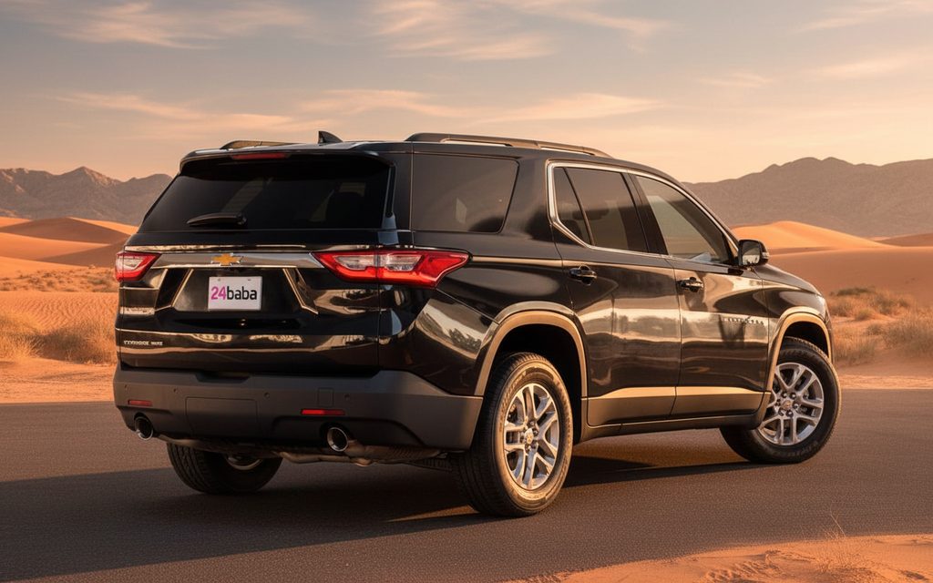 Chevrolet Traverse 2021 Black rear view showing taillights