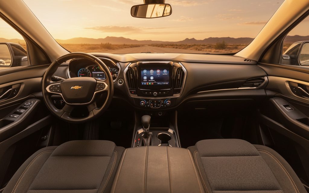 Chevrolet Traverse 2021 interior view showing trim