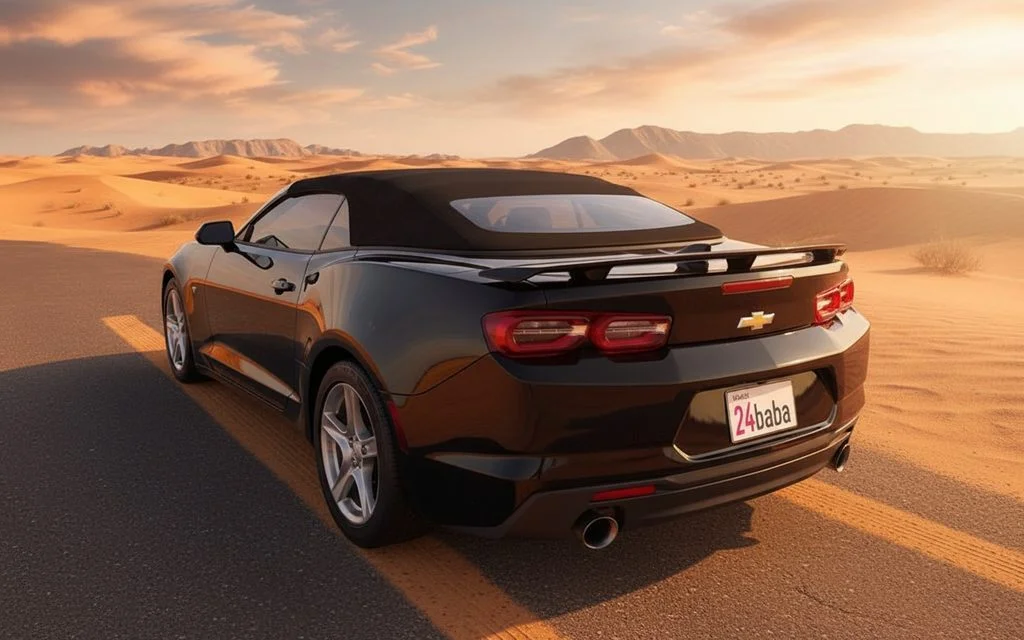 Chevrolet Camaro 2020 Black rear view showing taillights