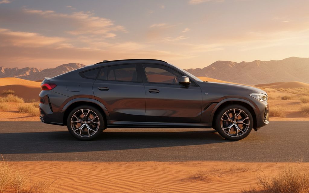 Bmw X6M 2021 Black side profile