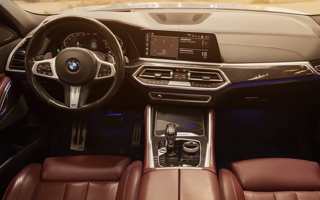 Bmw X6M 2021 dashboard and infotainment