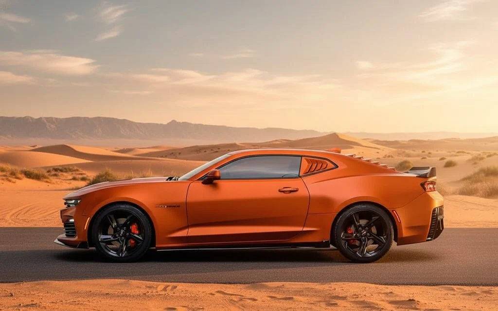 Chevrolet Camaro 2022 Orange side profile