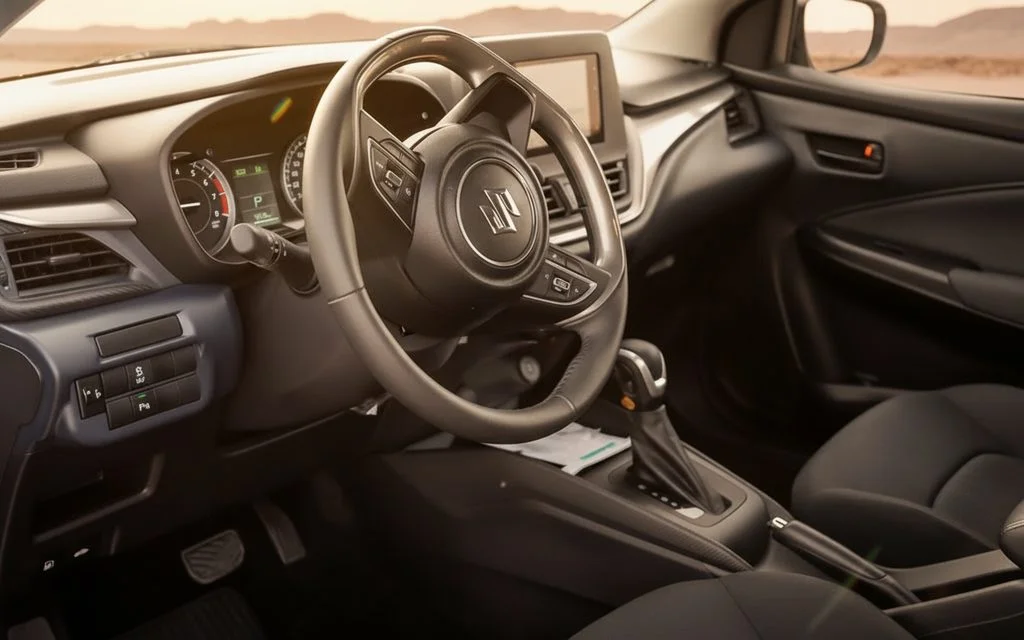 Suzuki Baleno 2025 interior view showing trim