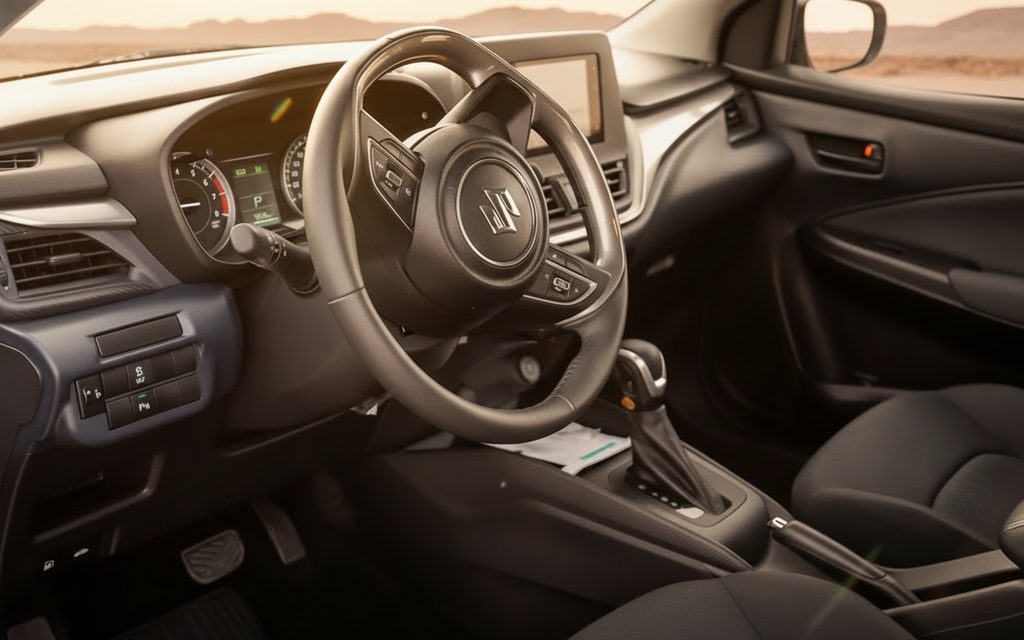 Suzuki Baleno 2025 interior view showing trim