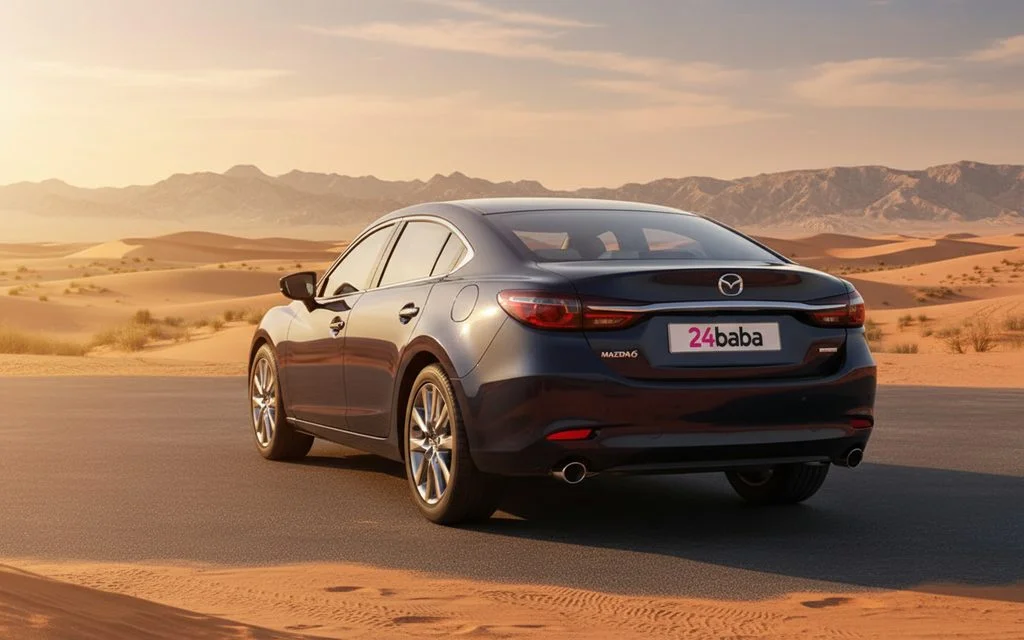 Mazda 6 2022 Blue rear view showing taillights