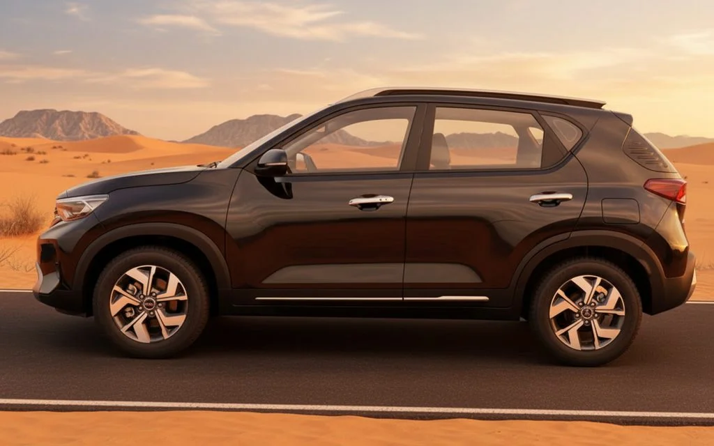 Kia Sonet 2023 Black side profile