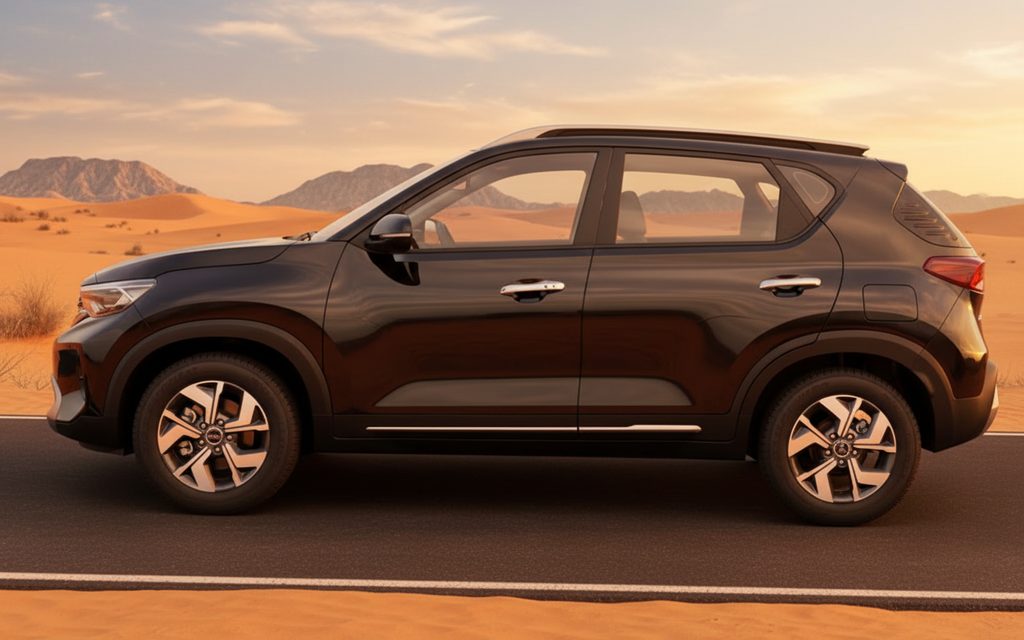 Kia Sonet 2023 Black side profile