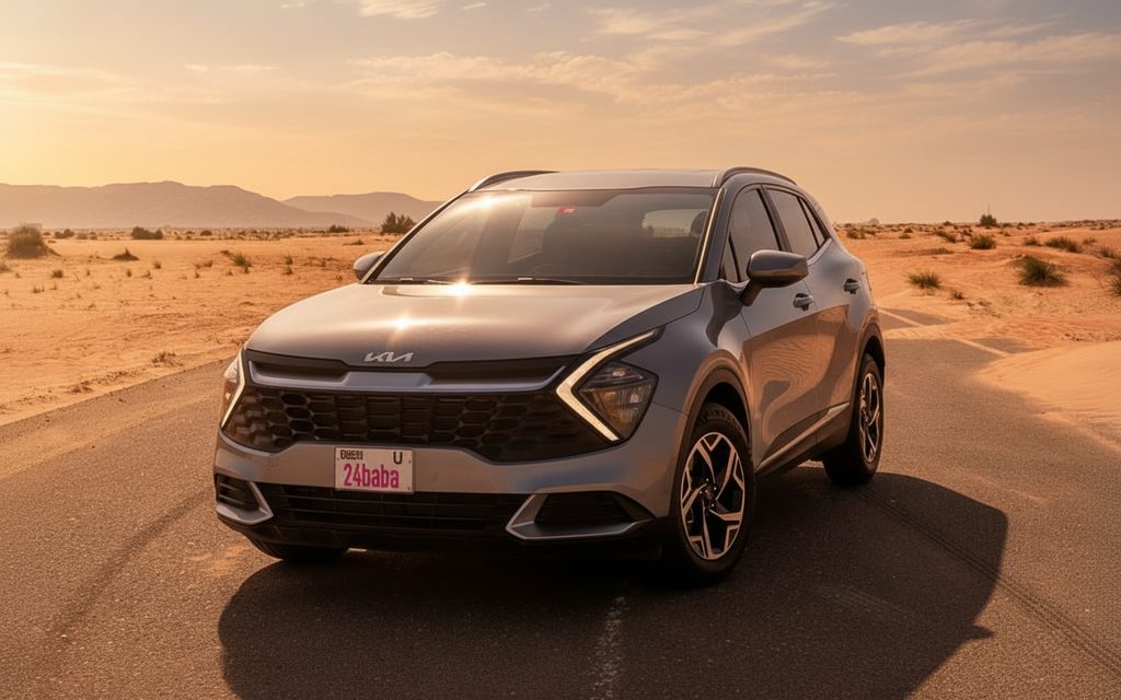 Kia Sportage 2023 Grey front view with headlights