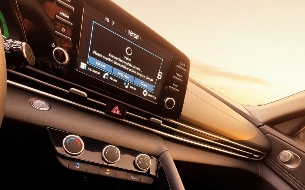 Hyundai Elantra 2025 interior view showing trim – rental in Dubai