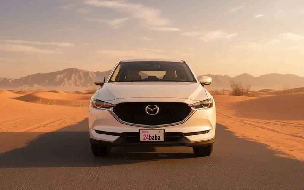 Mazda Cx 5 2023 White front view with headlights