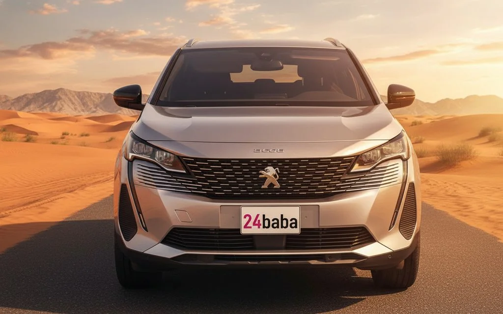 Peugeot 3008 2025 Grey front view with headlights