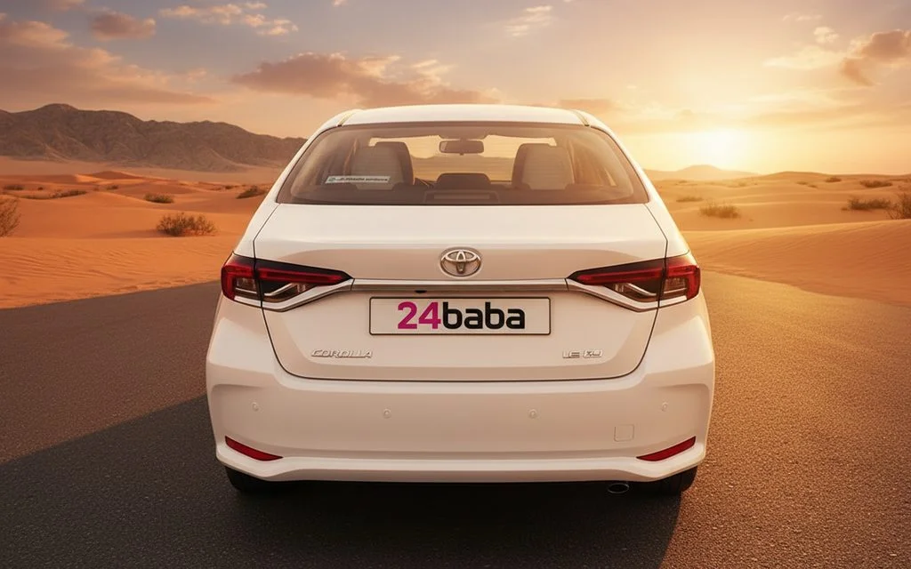 Toyota Corolla 2022 White rear view showing taillights