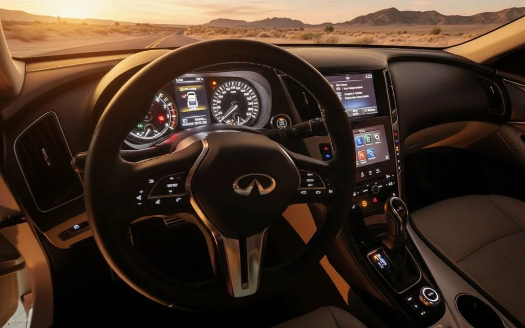 Infiniti Q50 2023 interior view showing trim