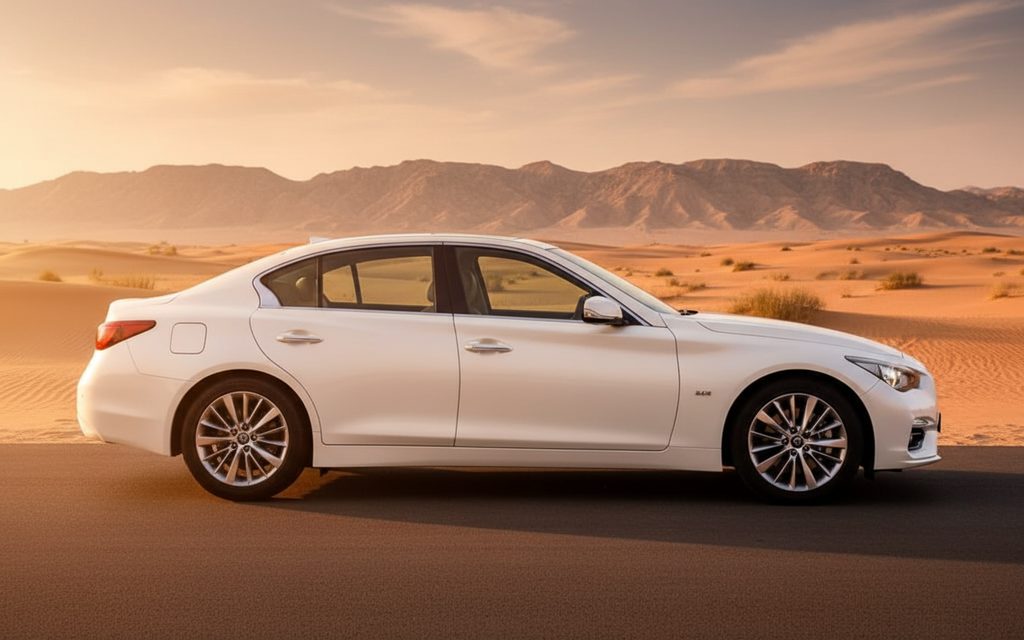Infiniti Q50 2023 White side profile