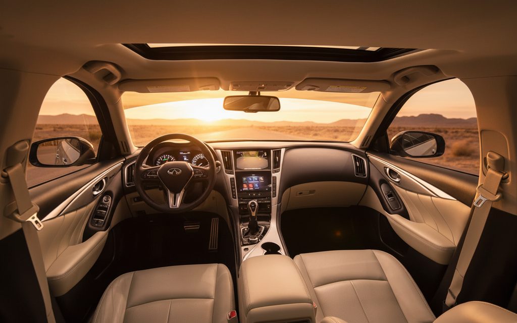 Infiniti Q50 2023 interior view showing trim