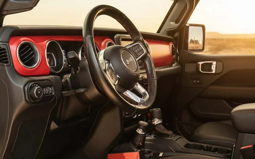 Jeep Wrangler 2023 interior view showing trim