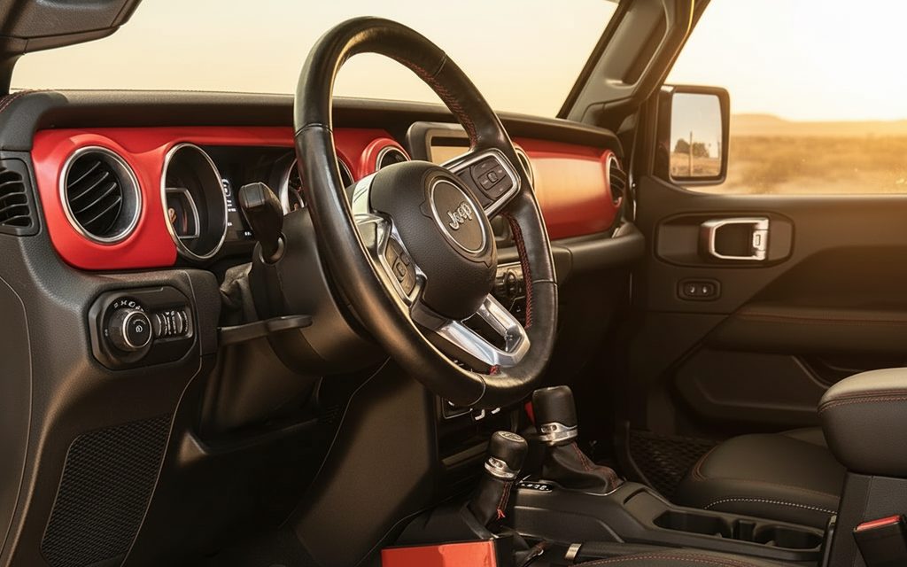 Jeep Wrangler 2023 interior view showing trim