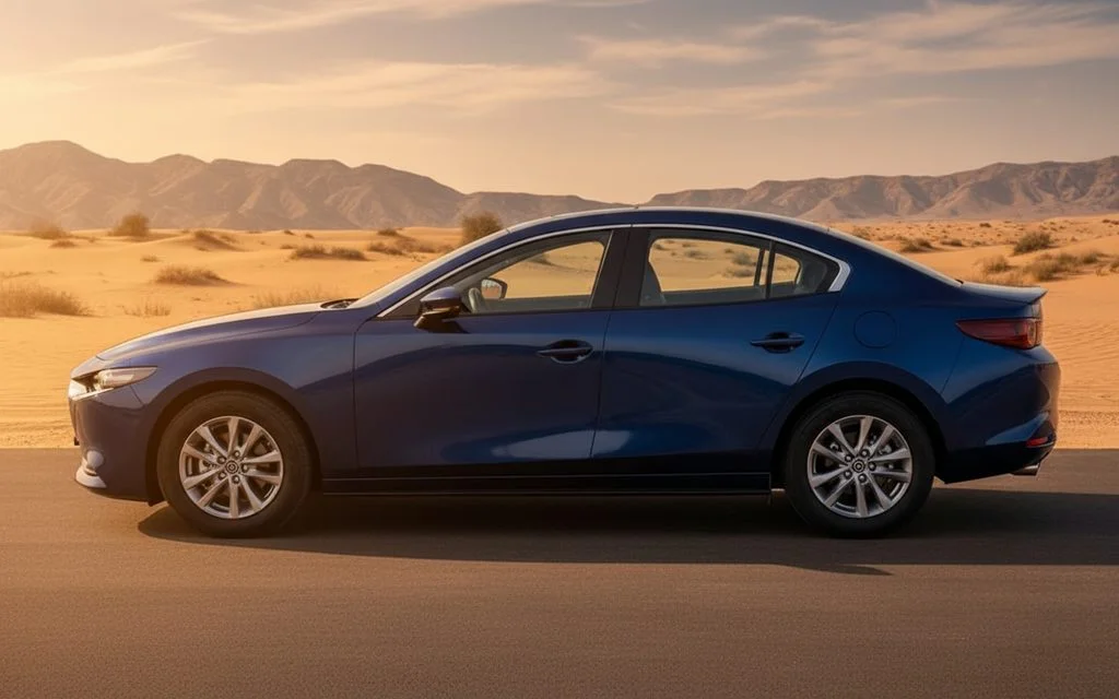 Mazda 3 2026 Blue side profile