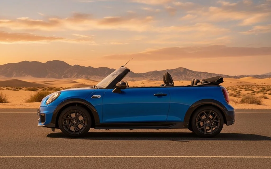 Mini Cooper 2025 Blue side profile