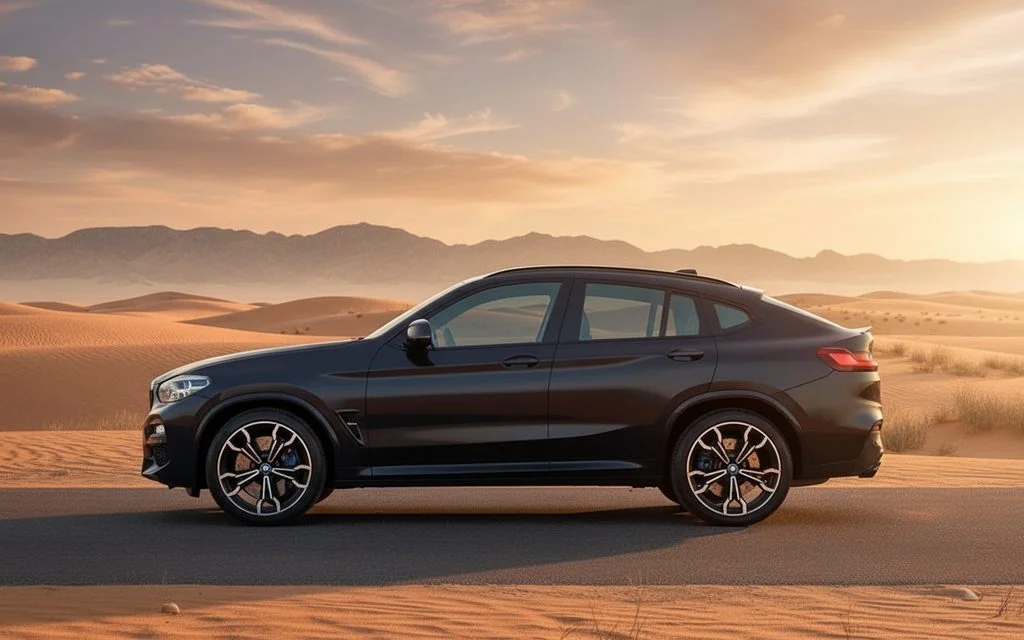 Bmw X4M 2020 Black side profile
