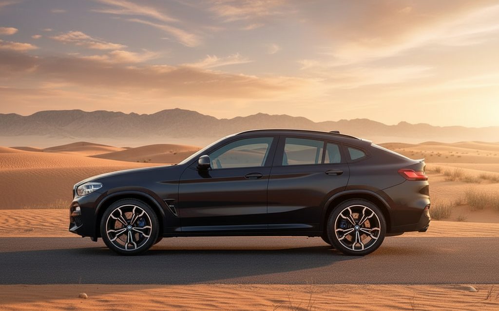 Bmw X4M 2020 Black side profile