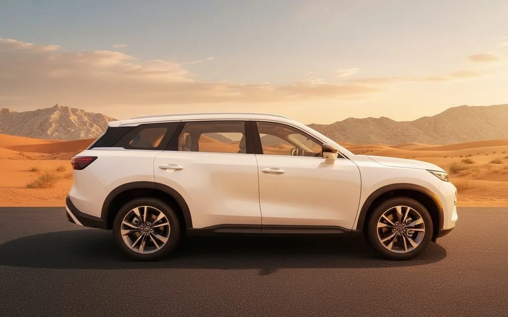 Infiniti Qx60 2023 White side profile