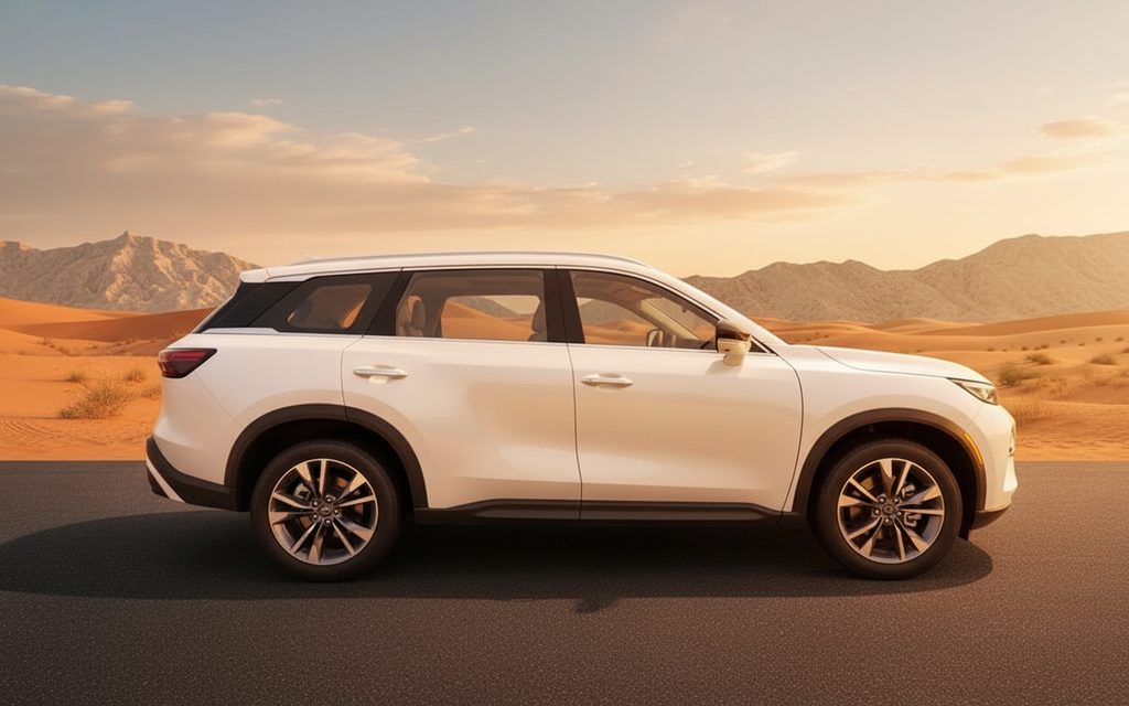 Infiniti Qx60 2023 White side profile