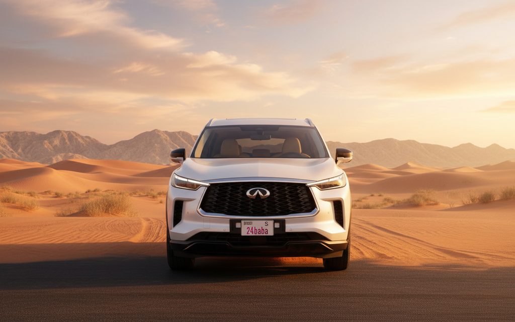 Infiniti Qx60 2023 White front view with headlights