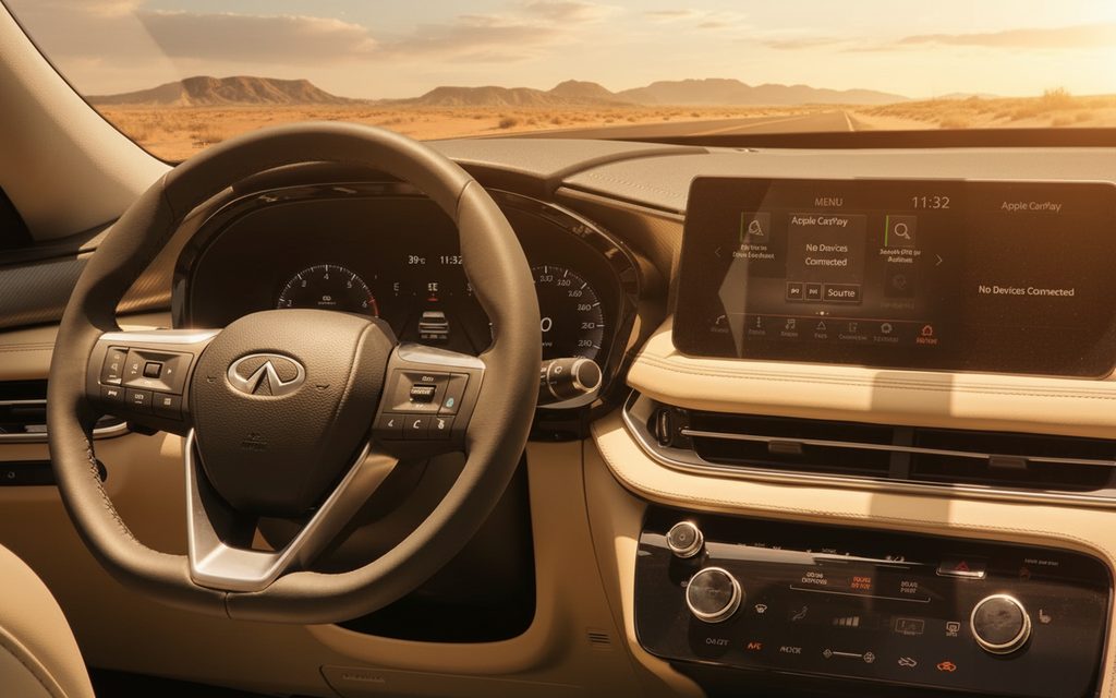 Infiniti Qx60 2023 interior view showing trim