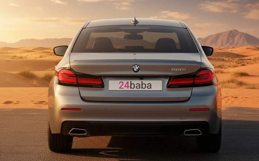 Bmw 520 2023 Grey rear view showing taillights
