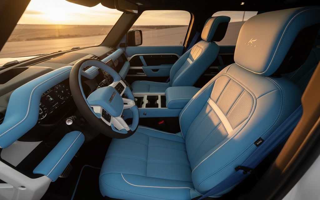 LandRover Defender 2025 leather seats and cabin
