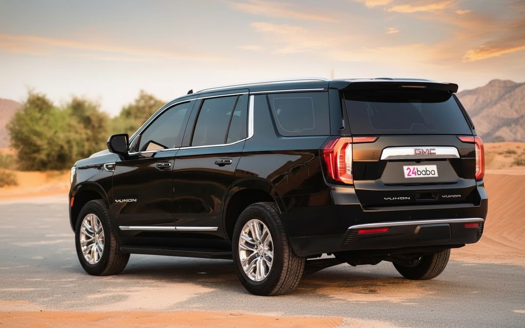 Gmc Yukon 2024 Black rear view showing taillights