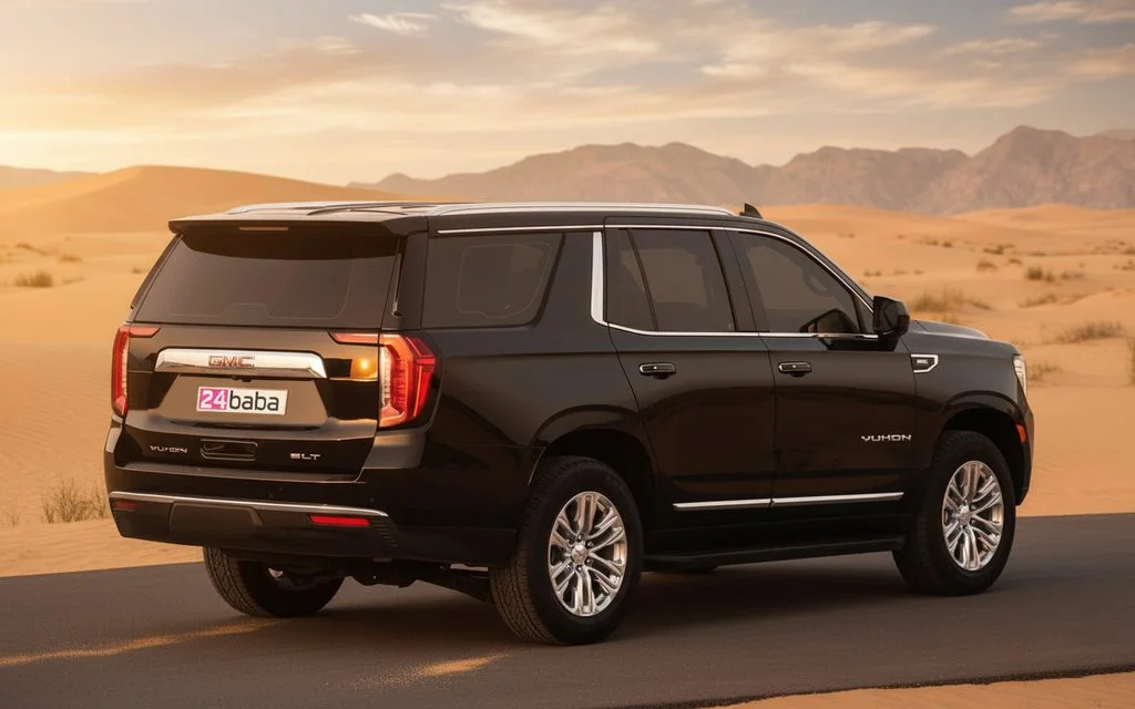 Gmc Yukon 2024 Black rear view showing taillights