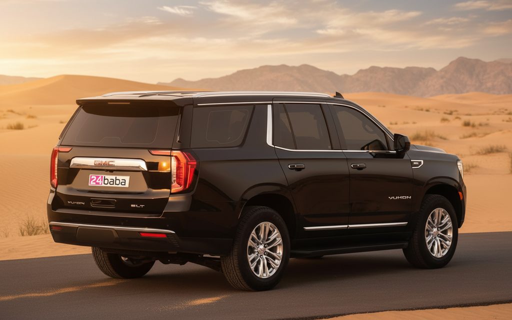 Gmc Yukon 2024 Black rear view showing taillights