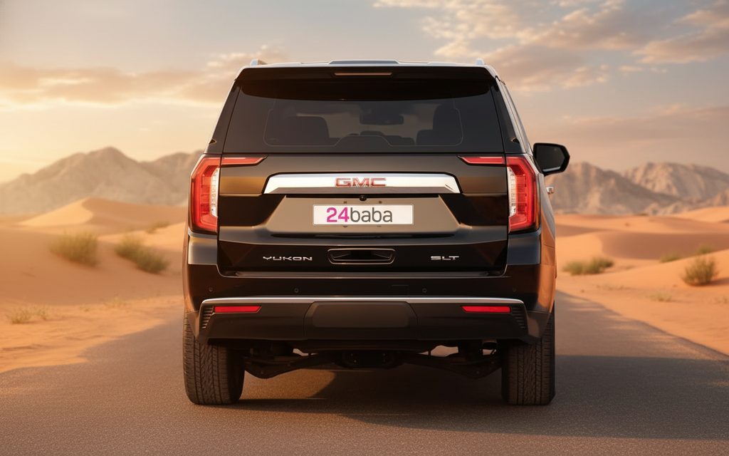 Gmc Yukon 2024 Black rear view showing taillights