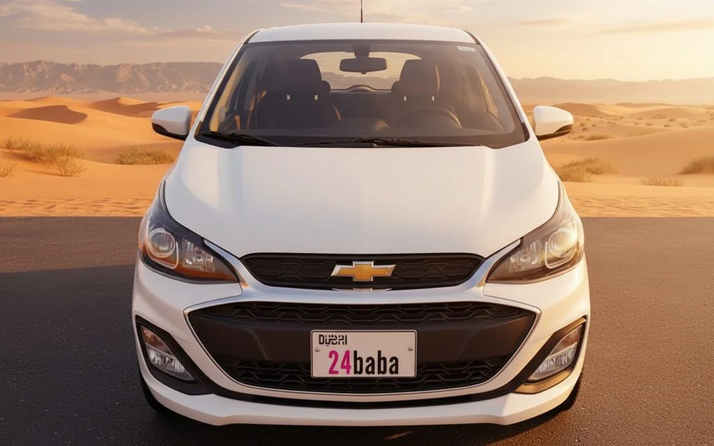 Chevrolet Spark 2020 White front view with headlights