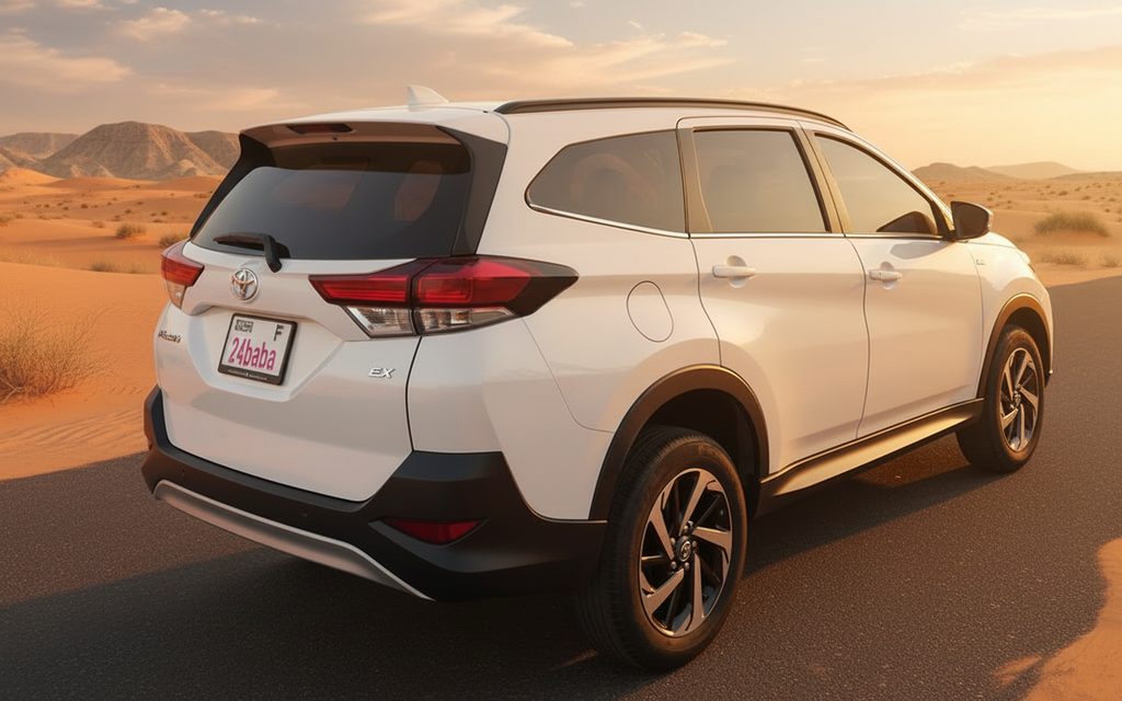 Toyota Rush 2023 White rear view showing taillights