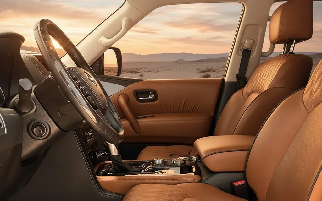 Nissan Patrol 2022 interior view showing trim