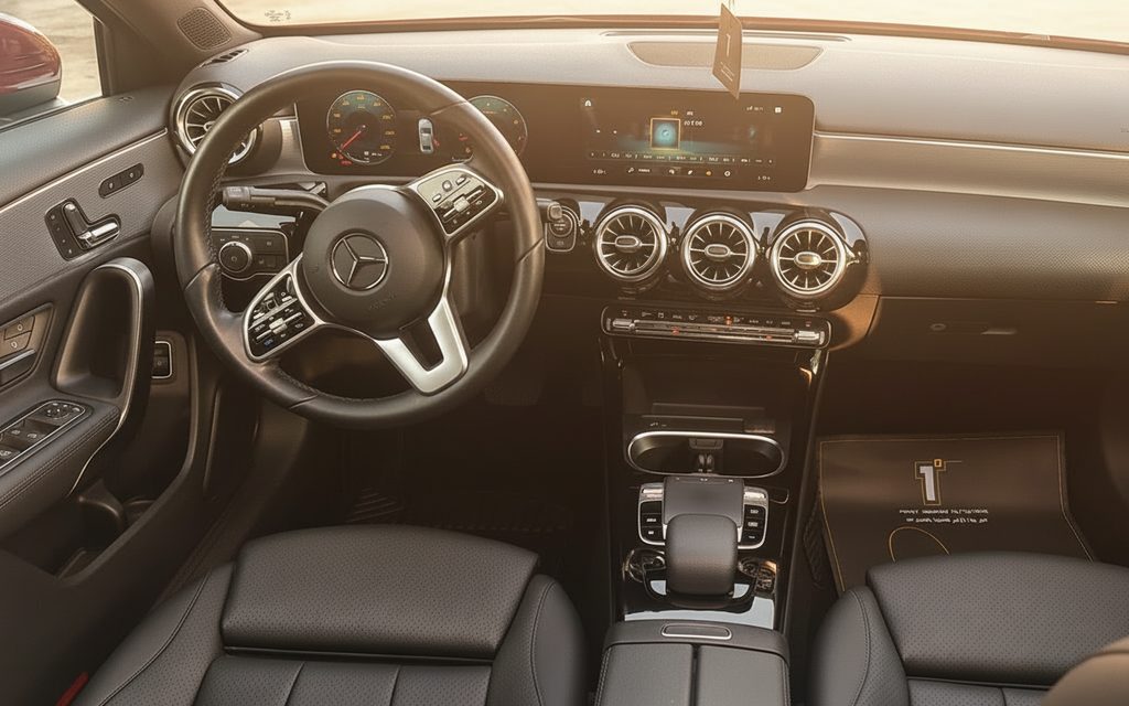 Mercedes A45 2022 dashboard and infotainment