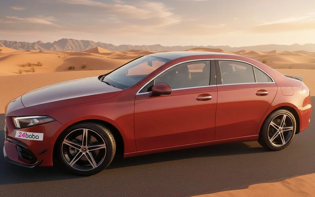 Mercedes A45 2022 Red side profile