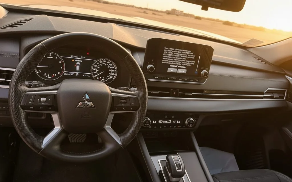 Mitsubishi Outlander 2022 interior view showing trim