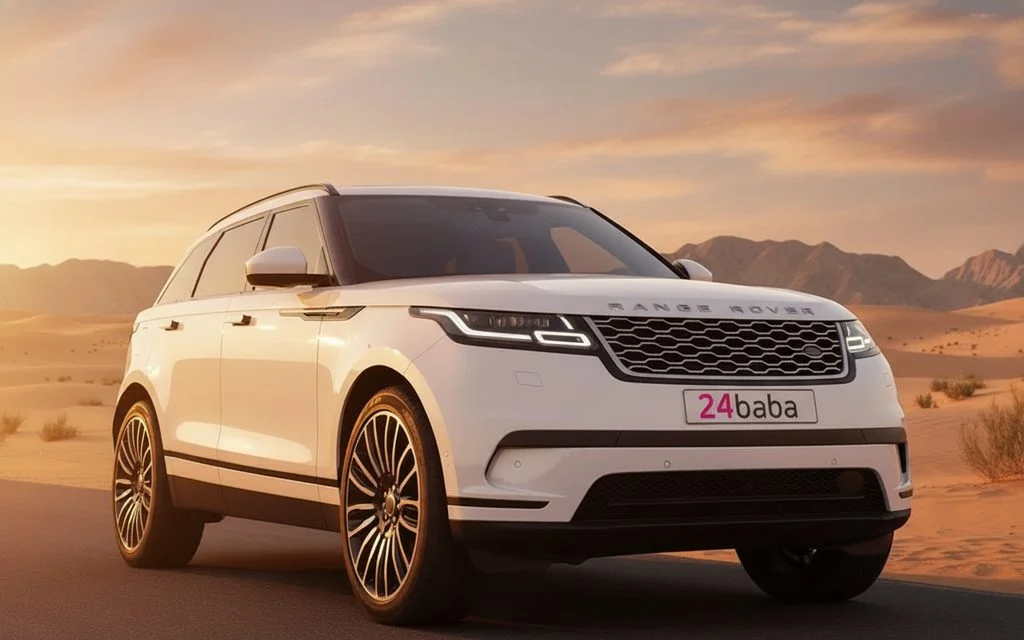 Land Rover Range Rover Velar 2025 White front view with headlights