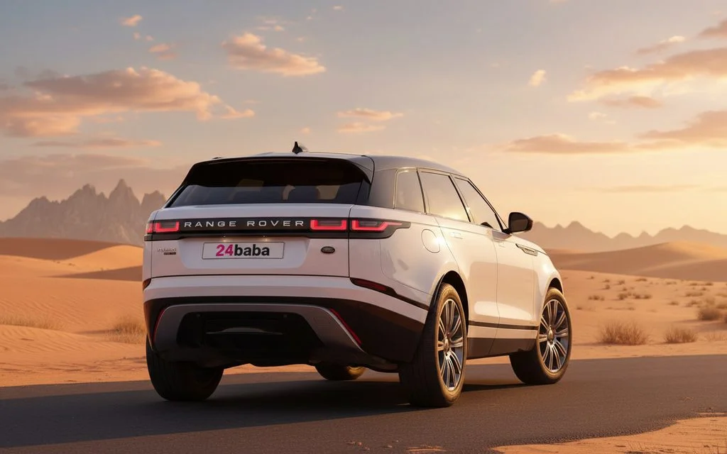 Land Rover Range Rover Velar 2025 White rear view showing taillights