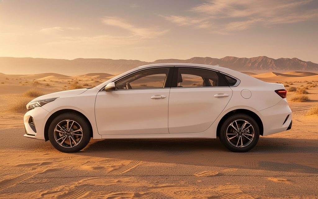 Kia K3 2025 White side profile