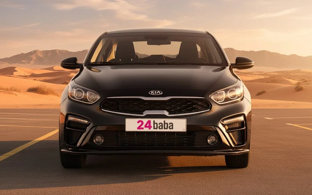 Kia Forte 2021 Black front view with headlights