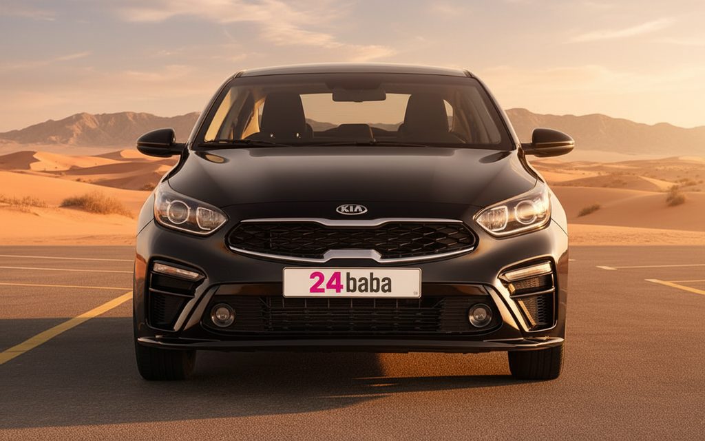 Kia Forte 2021 Black front view with headlights