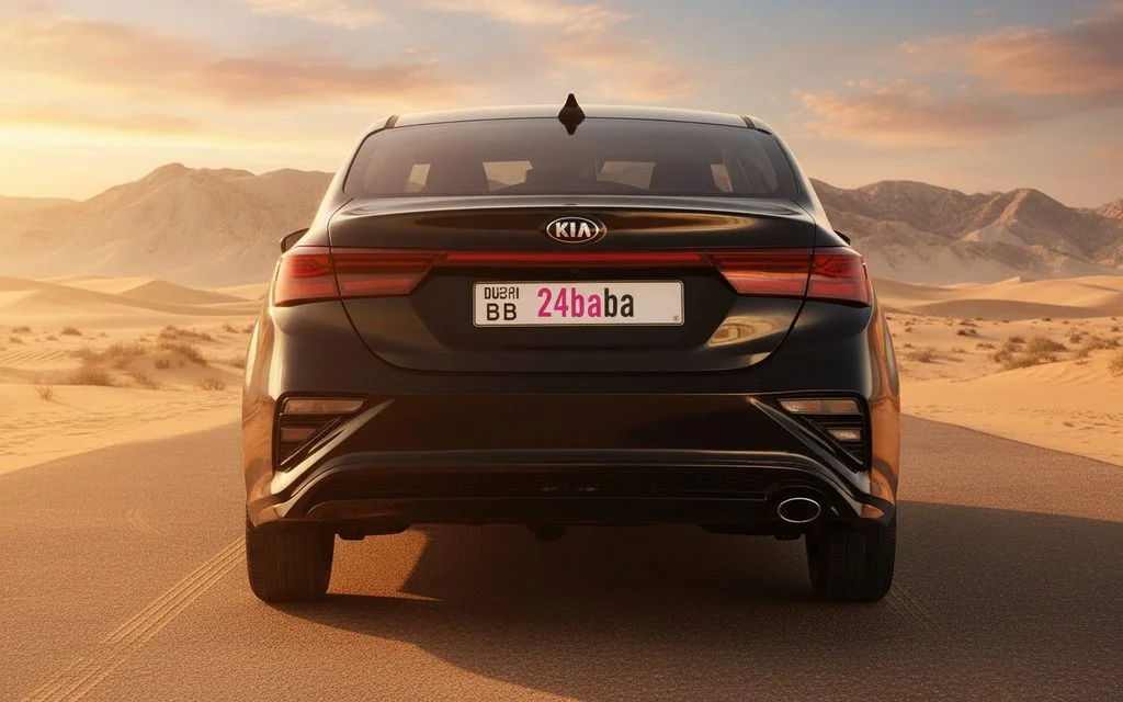 Kia Forte 2021 Black rear view showing taillights