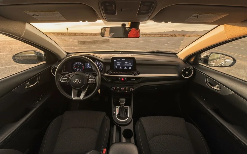 Kia Forte 2021 interior view showing trim